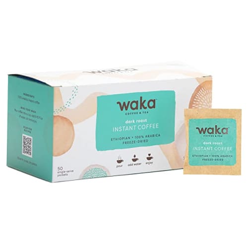 Waka Dark Roast Ethiopian Blend Single-Serve Instant Coffee Packet, Regular, 0.1 oz